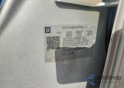 2018 Chevrolet Malibu Lt from USA, damaged, VIN 1G1ZD5ST8JF268172